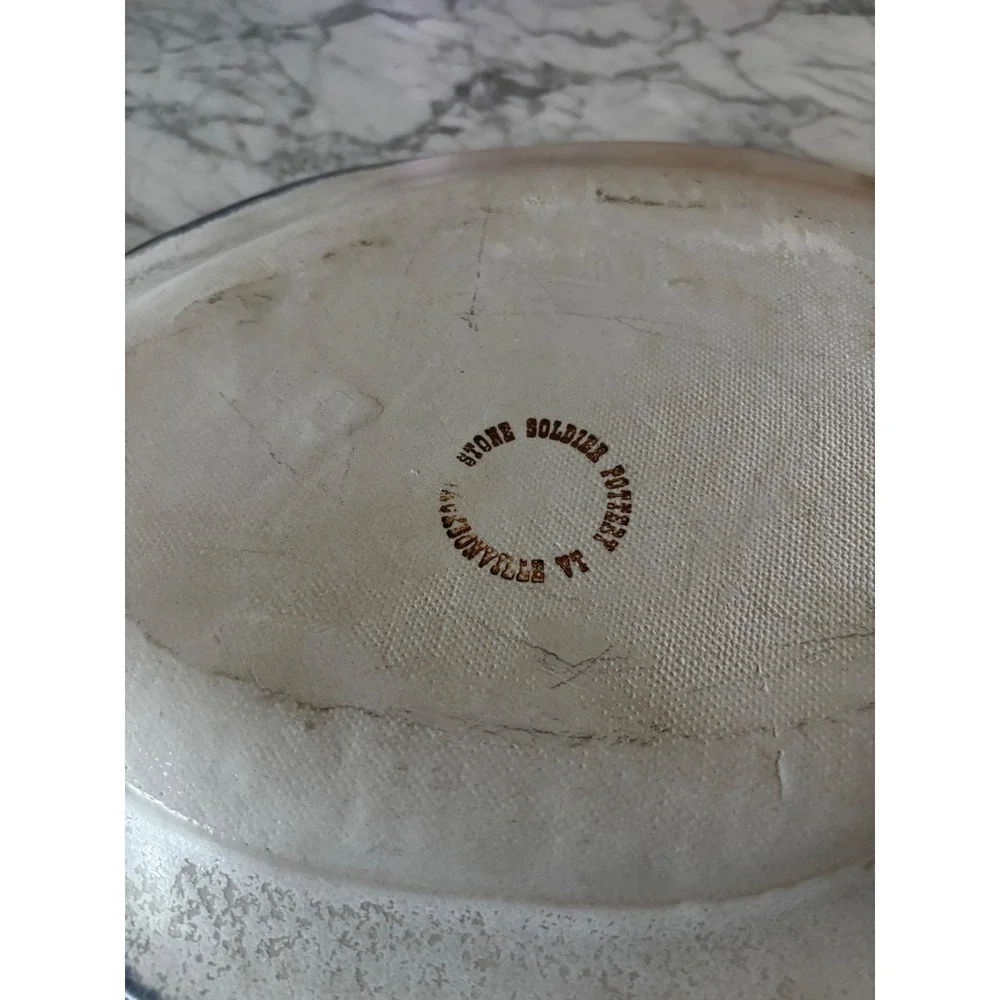 Stone Soldier Pottery Fish Platter 16.5